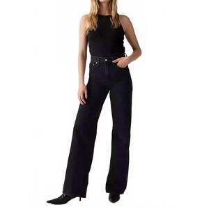 Levi's Black High-Waist Wide Leg Jeans